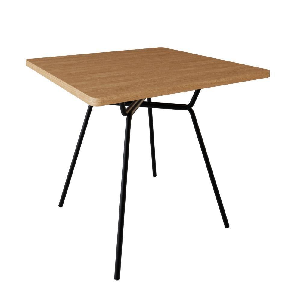 Mesa De Jantar Quadrada Soho 90cm Off White - Est.preta - 5