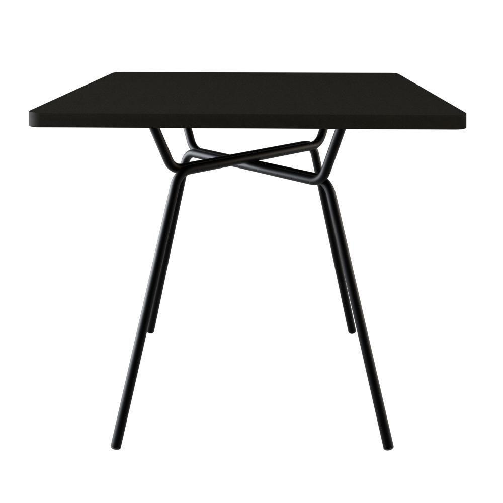 Mesa De Jantar Quadrada Soho 90cm Preto Tx - Est.preta - 5