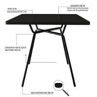 Mesa De Jantar Quadrada Soho 90cm Preto Tx - Est.preta