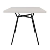 Mesa De Jantar Quadrada Soho 90cm Nogueira - Est.preta - 9