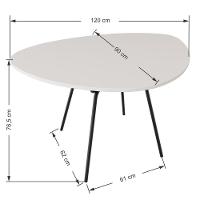 Mesa De Jantar Orgânica Soho 120cm Acácia Mel - Est.preta - 7