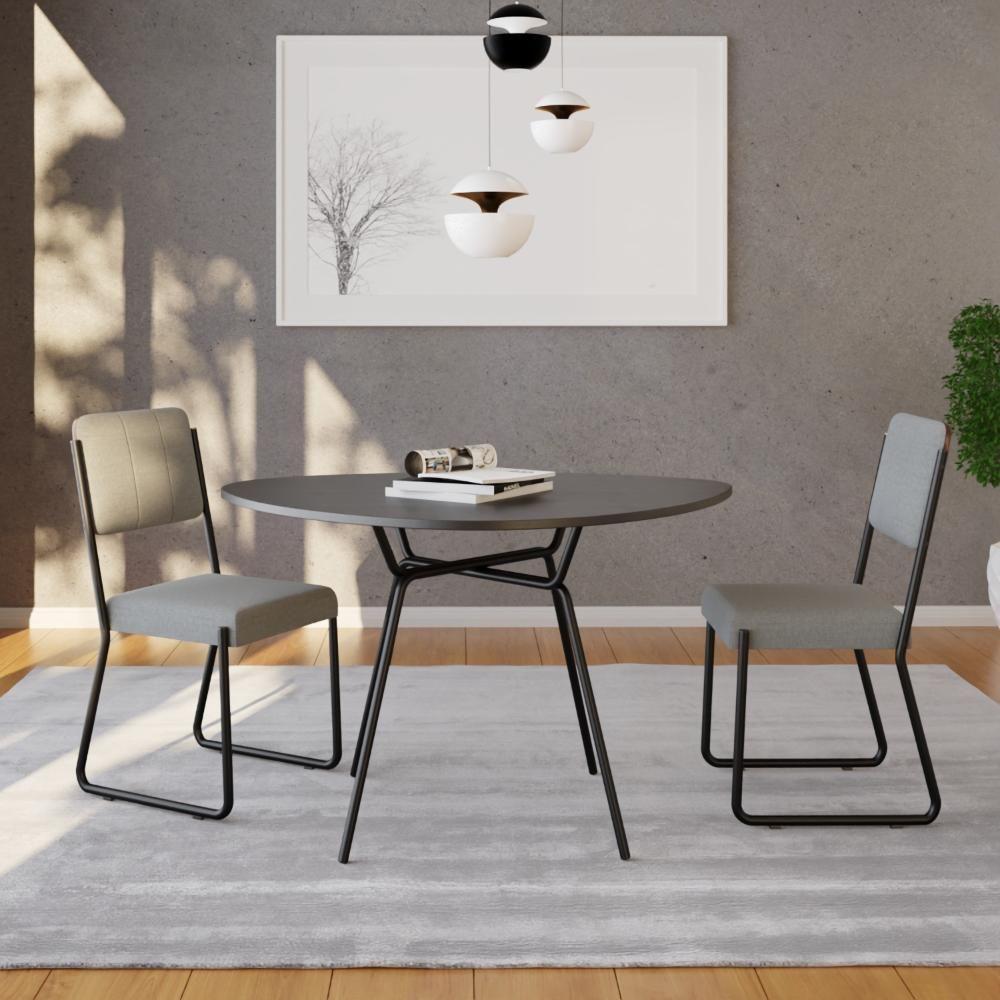 Mesa De Jantar Orgânica Soho 120cm Preto Tx - Est.preta - 1