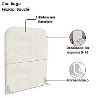 Cabeceira Solteiro 100 Cm Com Frame Alana Boucle Bege Artte Bege - 5