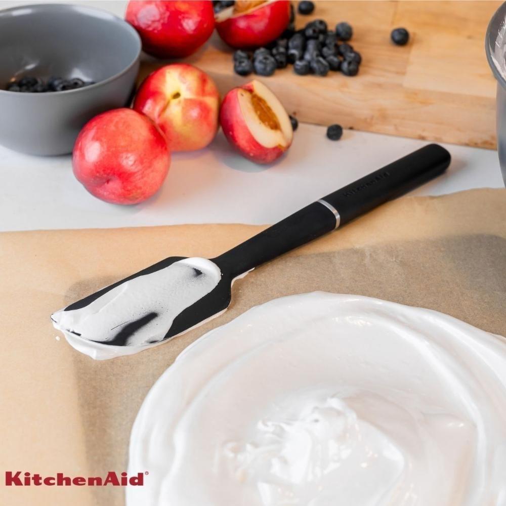 Jogo Espátula Pão Duro E Clássica Silicone Preto Kitchenaid - 4