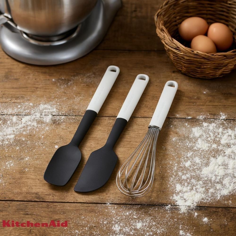 Jogo Espátula Pão Duro Clássica E Fouet Branco Kitchenaid - 2