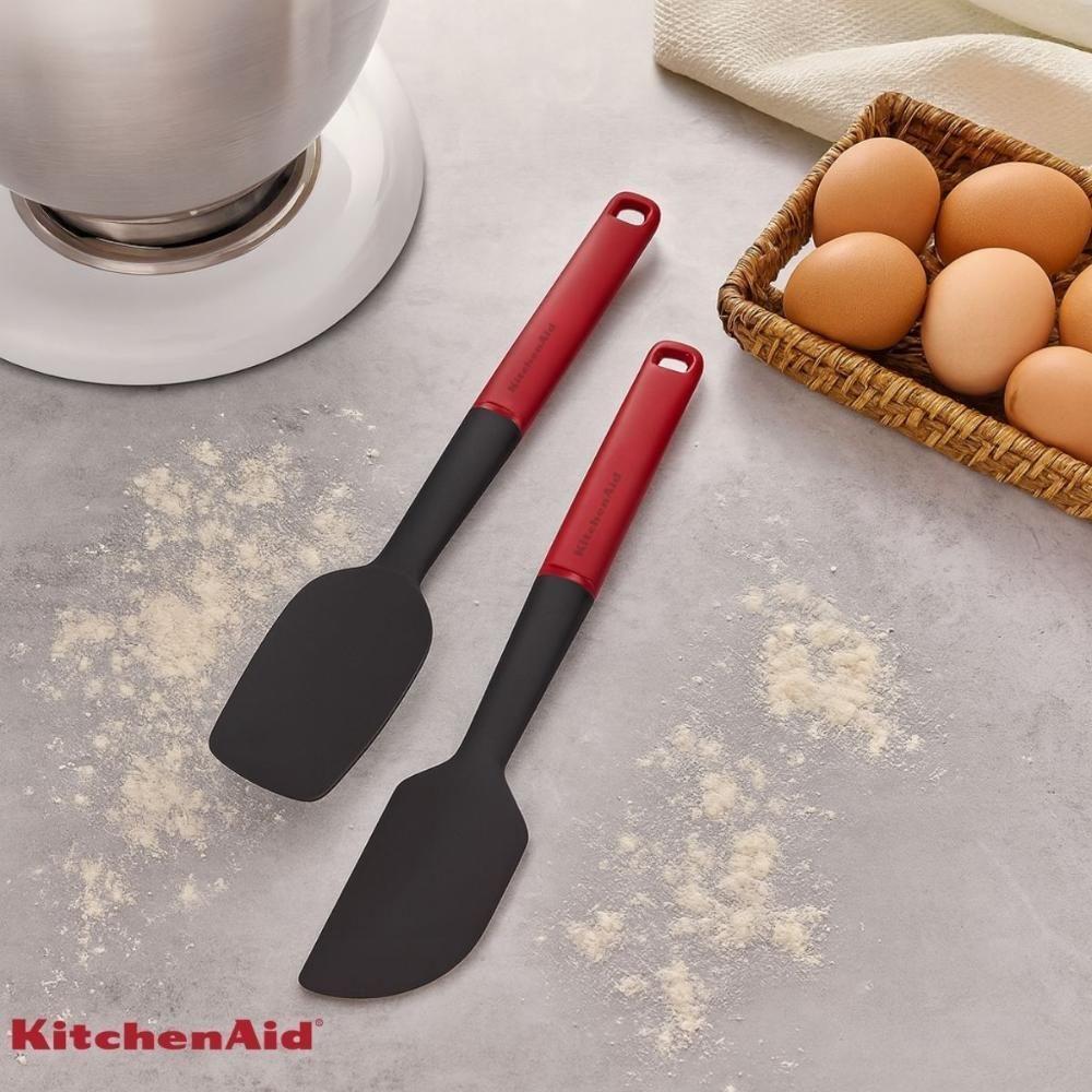 Jogo Espátula Pão Duro Clássica Silicone Vermelha Kitchenaid - 2