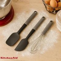 Jogo Espátula Pão Duro Clássica E Fouet Cinza Kitchenaid - 2