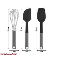 Jogo Espátula Pão Duro Clássica E Fouet Cinza Kitchenaid - 5