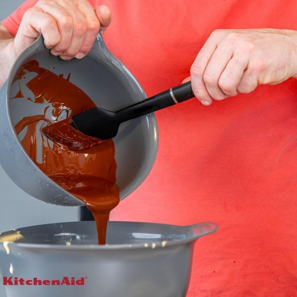 Espátula Pão Duro Raspadora Em Silicone Preta Kitchenaid - 5