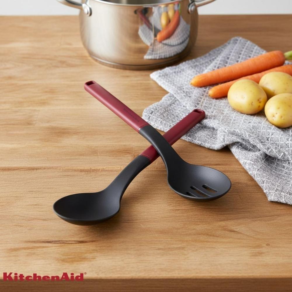 Jogo Colher Perfurada E Sólida Multiuso Vermelha Kitchenaid - 2