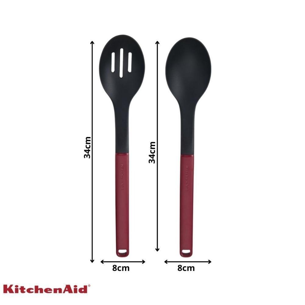 Jogo Colher Perfurada E Sólida Multiuso Vermelha Kitchenaid - 5