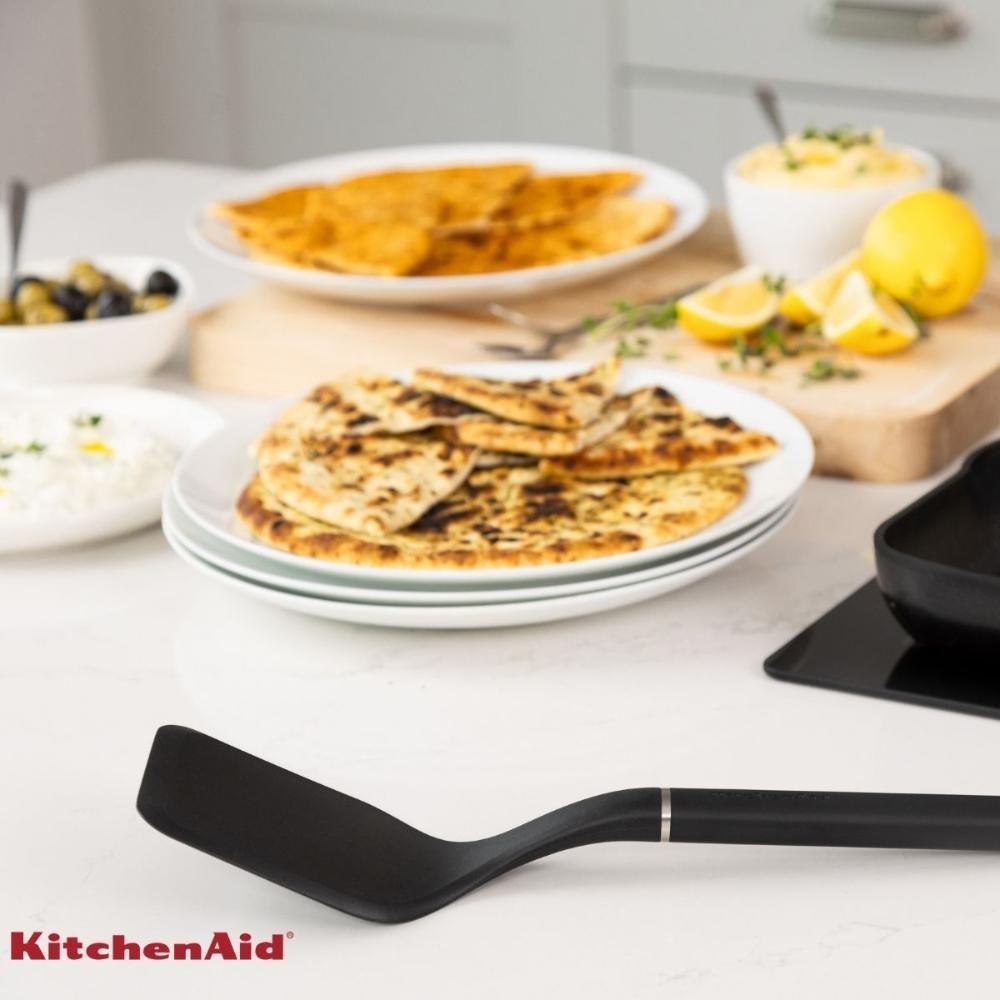 Espátula Turner Sólida Em Nylon Cozinha Preta Kitchenaid - 3