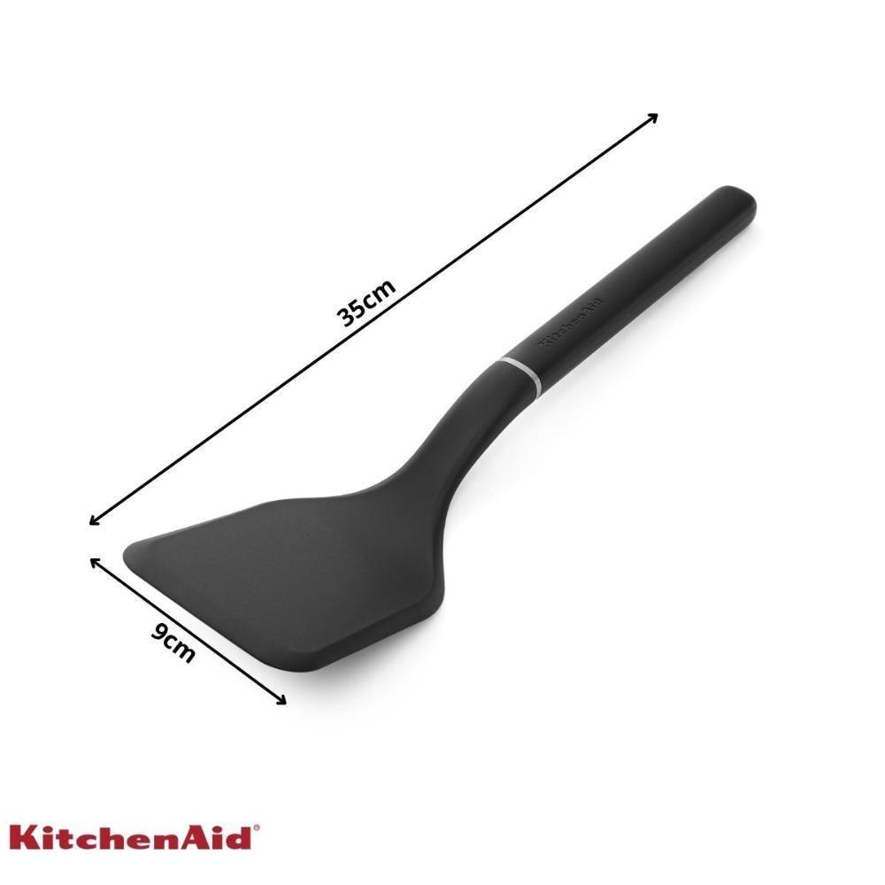 Espátula Turner Sólida Em Nylon Cozinha Preta Kitchenaid - 5