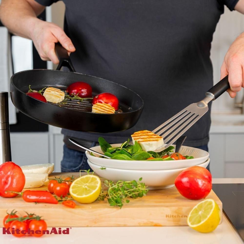 Espátula Flexível Perfurada 32cm Em Inox Preta Kitchenaid - 2