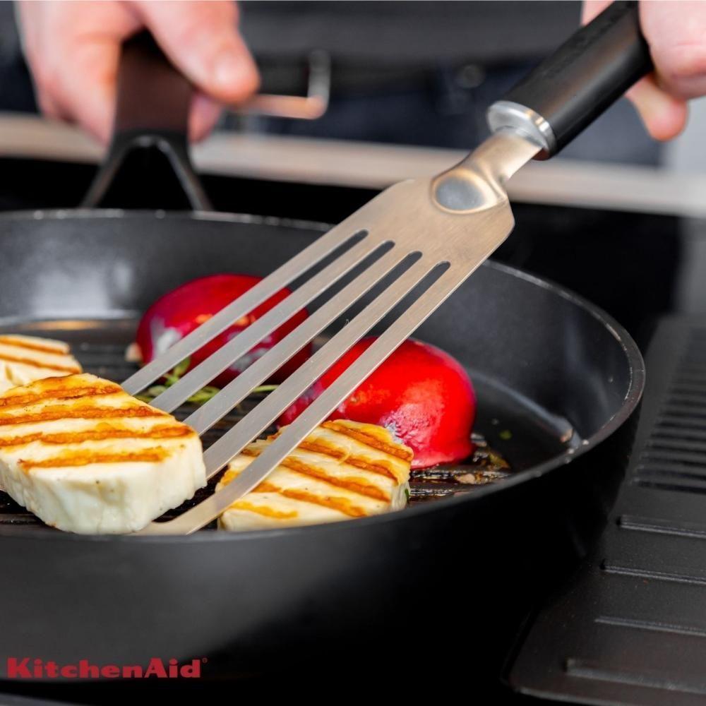 Espátula Flexível Perfurada 32cm Em Inox Preta Kitchenaid - 3