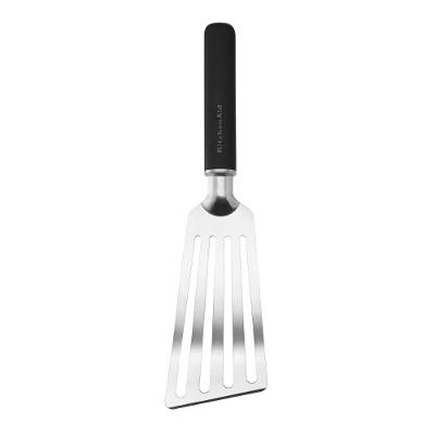 Espátula Flexível Perfurada 32cm Em Inox Preta Kitchenaid