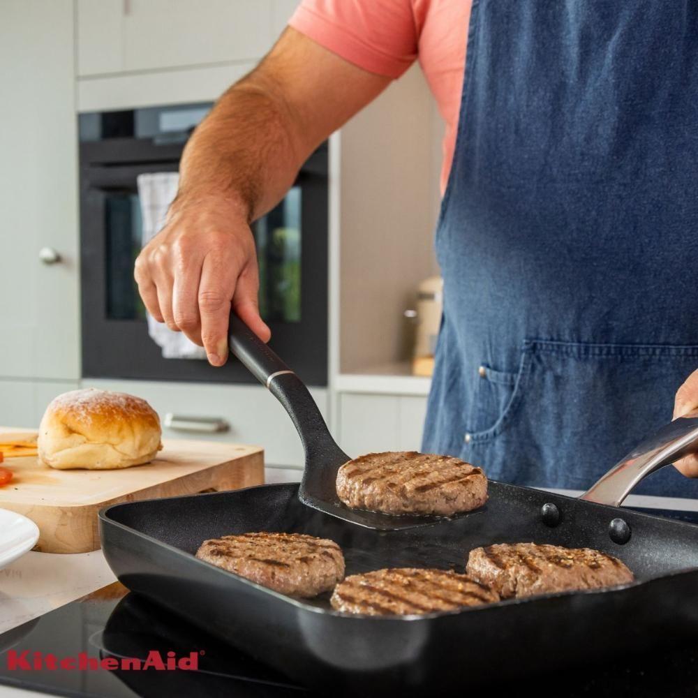 Espátula Perfurada 35cm Cozinha Em Nylon Preta Kitchenaid - 3