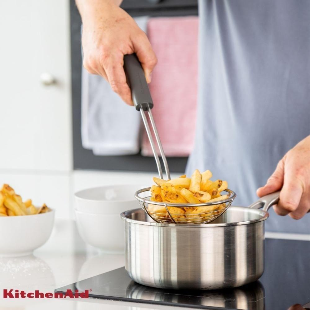 Escumadeira Em Aço Inox Fritura Cozinha Cinza Kitchenaid - 5