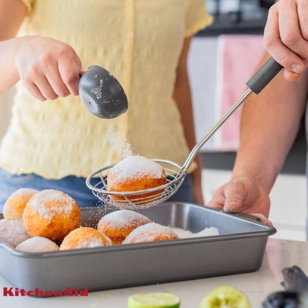 Escumadeira Em Aço Inox Fritura Cozinha Cinza Kitchenaid - 6