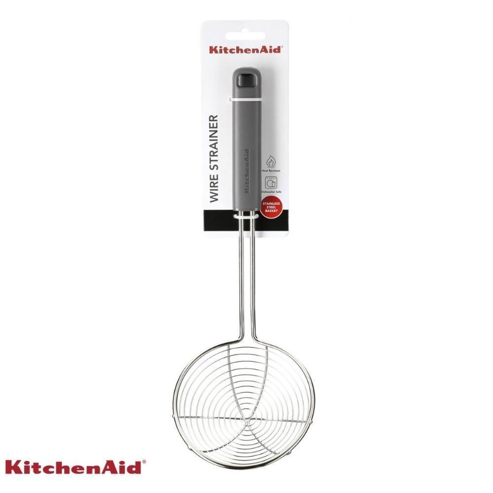 Escumadeira Em Aço Inox Fritura Cozinha Cinza Kitchenaid - 7