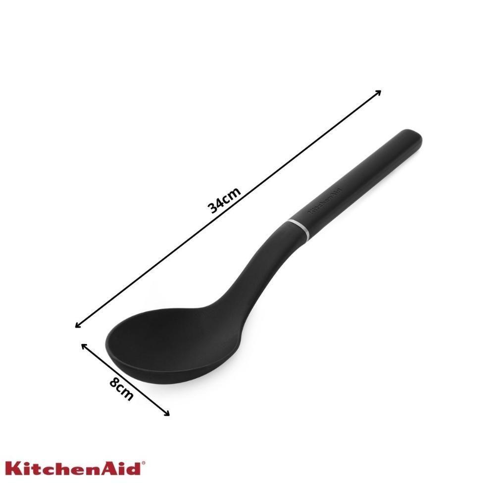Colher De Cozinha Servir Nylon Multiuso Preta Kitchenaid - 4