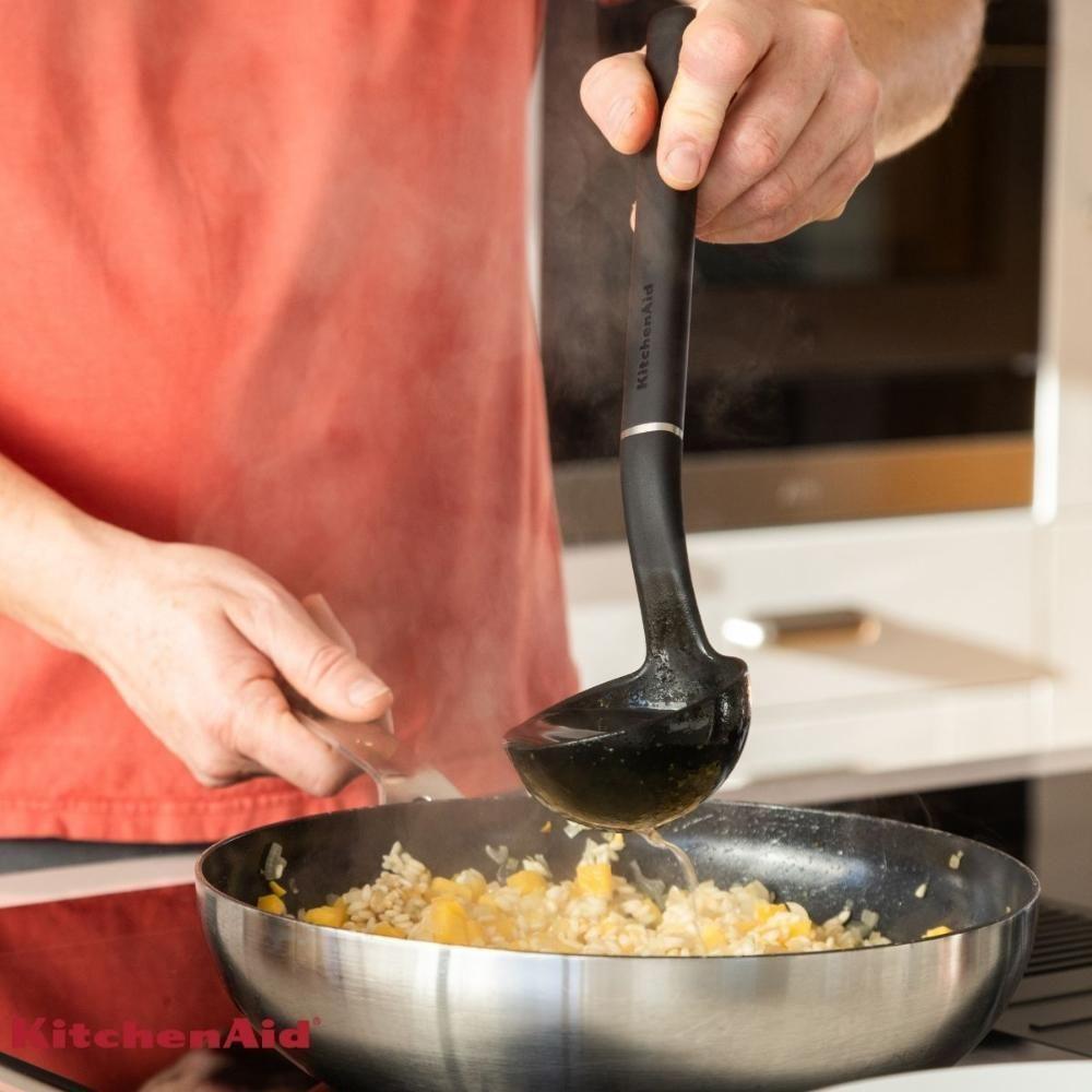 Concha Nylon Sopa Caldo Cozinha Prática Preto Kitchenaid - 3