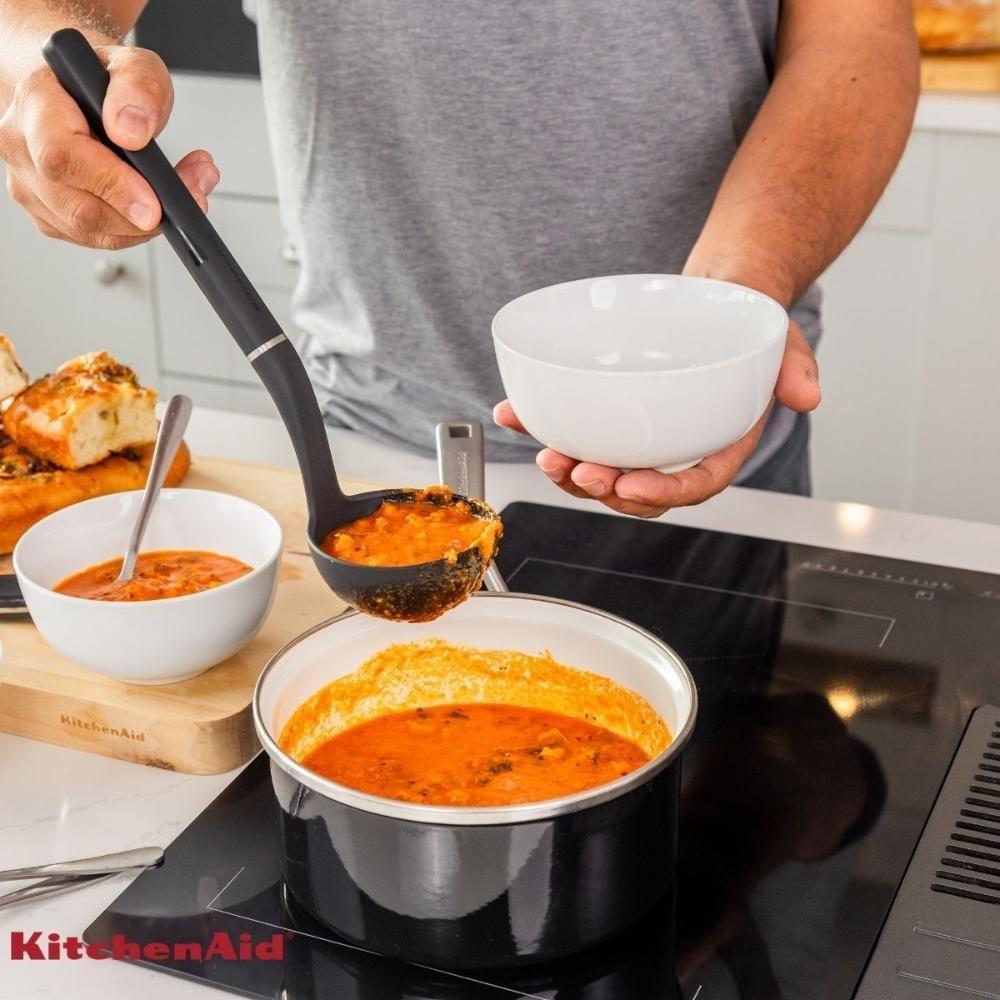 Concha Nylon Sopa Caldo Cozinha Prática Preto Kitchenaid - 5
