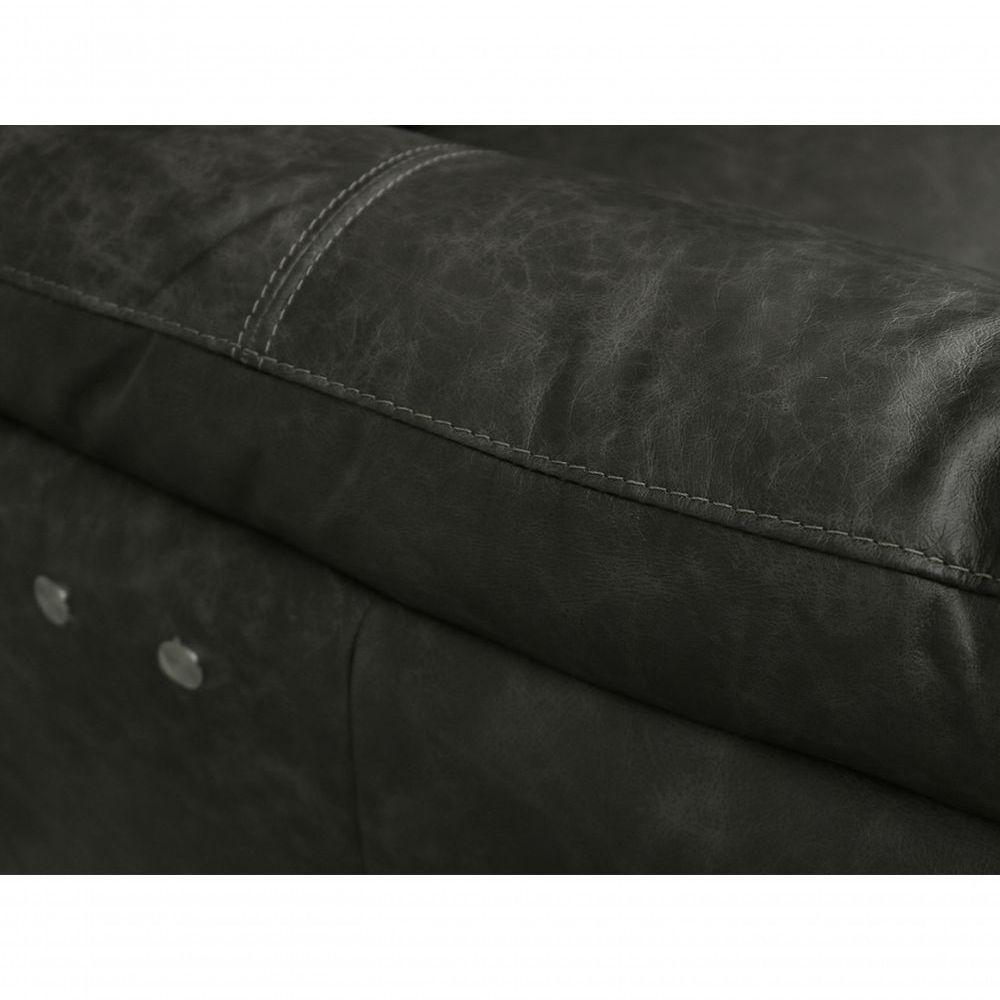 Poltrona Do Papai De Couro Genova Power Touch Soft Charcoal - Mempra - 9