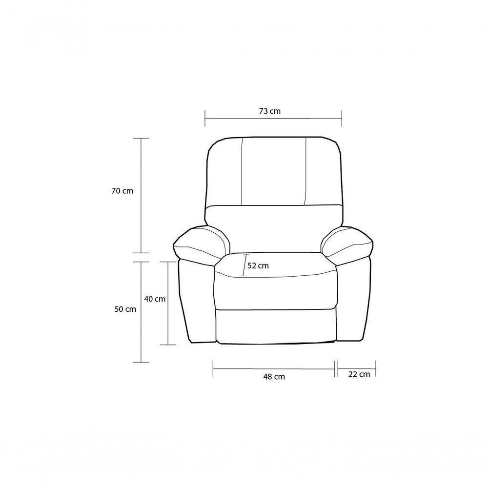 Poltrona Do Papai De Couro Genova Power Touch Soft Charcoal - Mempra - 10