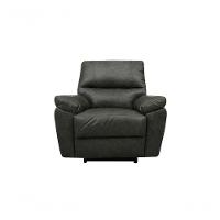 Poltrona Do Papai De Couro Genova Power Touch Soft Charcoal - Mempra - 2