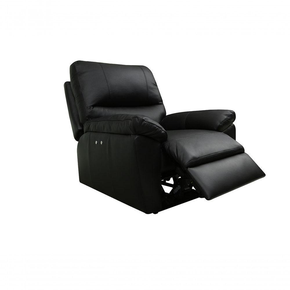 Poltrona Do Papai De Couro Genova Power Touch Preto Pigmentado - Mempra - 3