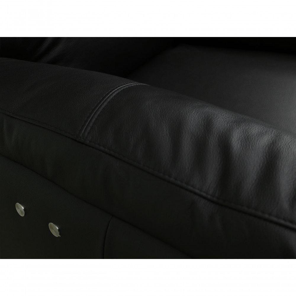 Poltrona Do Papai De Couro Genova Power Touch Preto Pigmentado - Mempra - 5