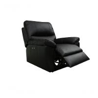 Poltrona Do Papai De Couro Genova Power Touch Preto Pigmentado - Mempra - 3