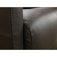 Poltrona Decorativa Giratória Azaléia De Couro Marrom - 6