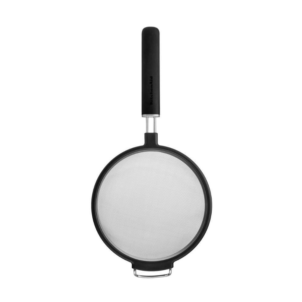 Peneira Em Aço Inox Coar Polvilhar Cozinha Preta Kitchenaid - 1