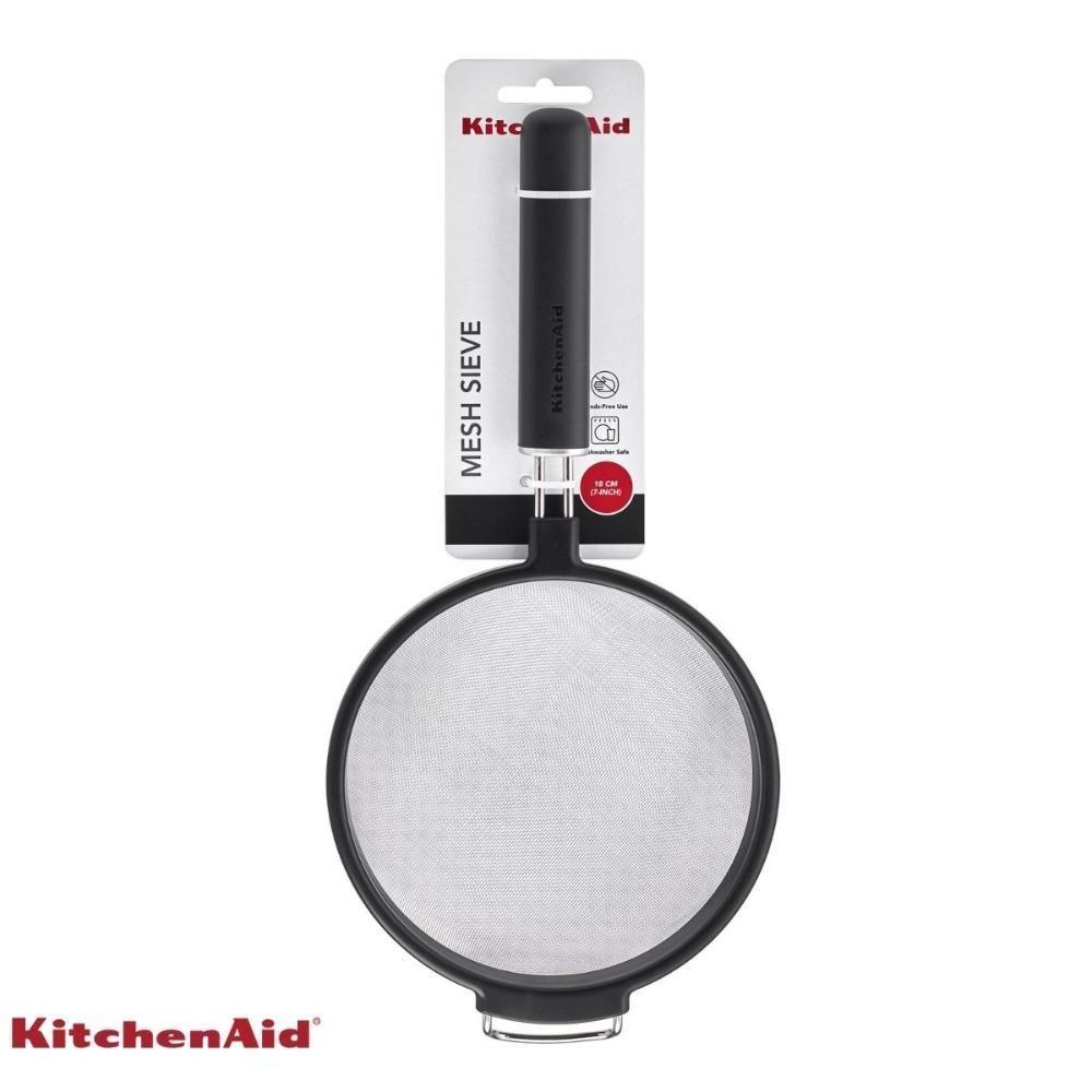 Peneira Em Aço Inox Coar Polvilhar Cozinha Preta Kitchenaid - 6