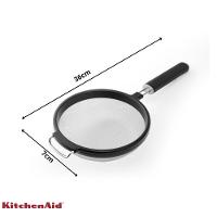 Peneira Em Aço Inox Coar Polvilhar Cozinha Preta Kitchenaid