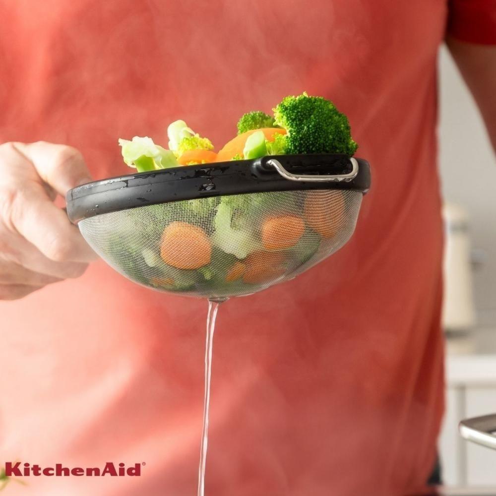 Jogo Peneira E Amassador Batatas Cozinha Preto Kitchenaid - 4