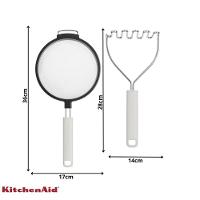 Jogo Peneira E Amassador Batatas Cozinha Branco Kitchenaid - 5