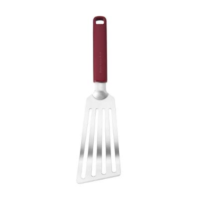 Espátula Flexível Perfurada 32cm Em Inox Vermelho Kitchenaid