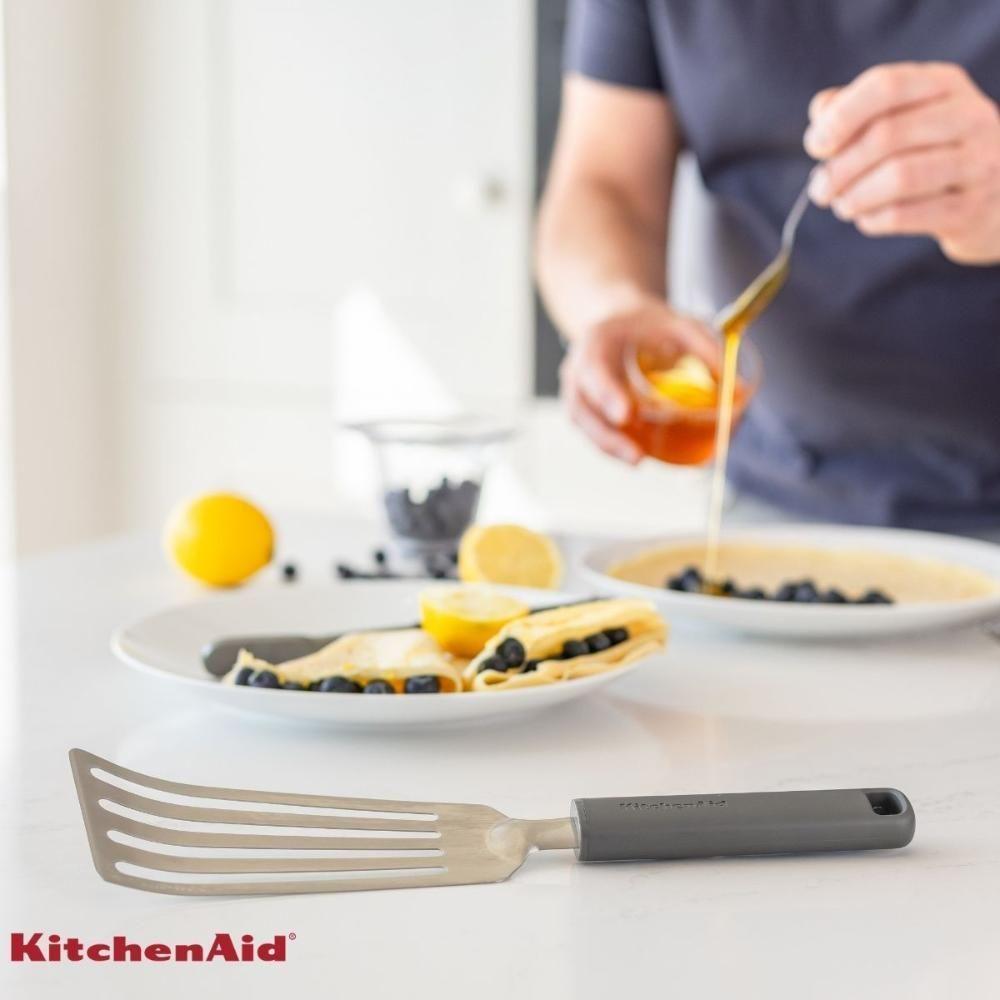 Espátula Flexível Perfurada 32cm Em Inox Cinza Kitchenaid - 2