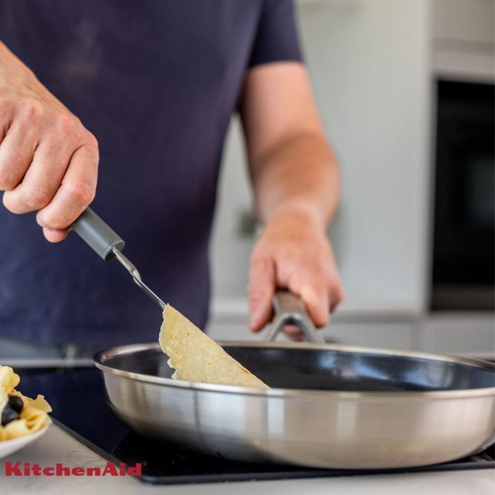 Espátula Flexível Perfurada 32cm Em Inox Cinza Kitchenaid - 3