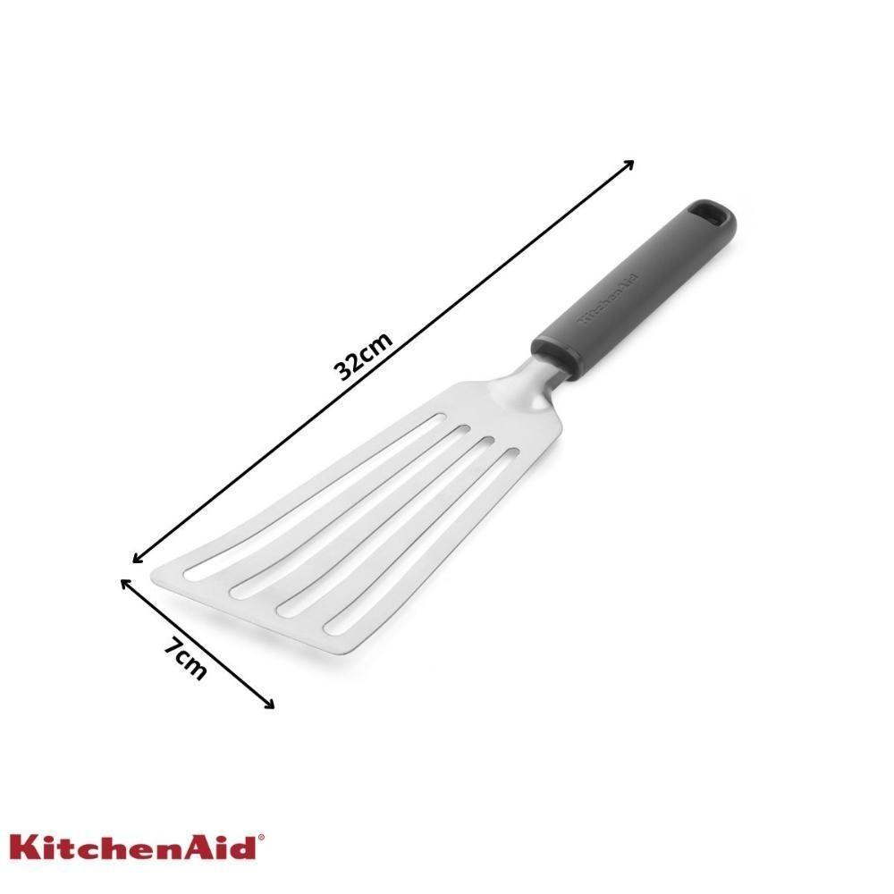 Espátula Flexível Perfurada 32cm Em Inox Cinza Kitchenaid - 4