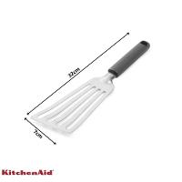 Espátula Flexível Perfurada 32cm Em Inox Cinza Kitchenaid