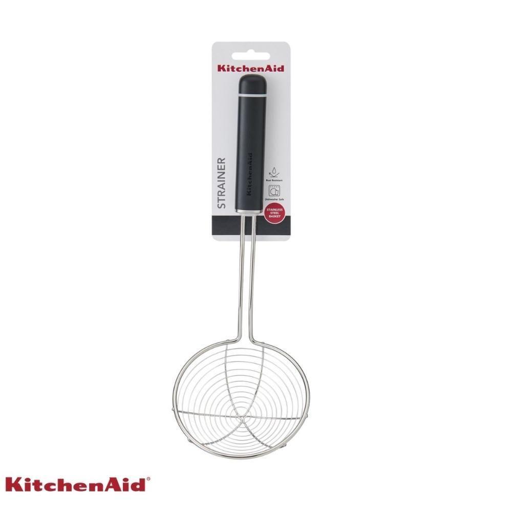 Escumadeira Em Aço Inox Fritura Cozinha Preta Kitchenaid - 8