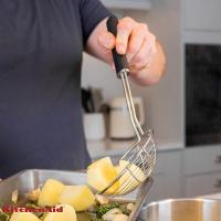 Escumadeira Em Aço Inox Fritura Cozinha Preta Kitchenaid - 2