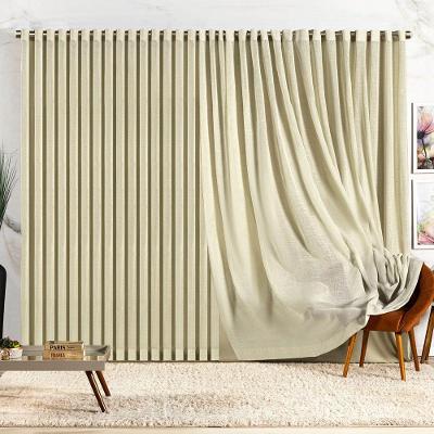 Cortina Lucy Blackout Voil Gaze Linho 2,60m X 1,70m Sala Quarto Varão 2m - Palha - 100% Poliéster