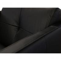 Poltrona Decorativa Giratória Azaléia De Couro Preto - 7