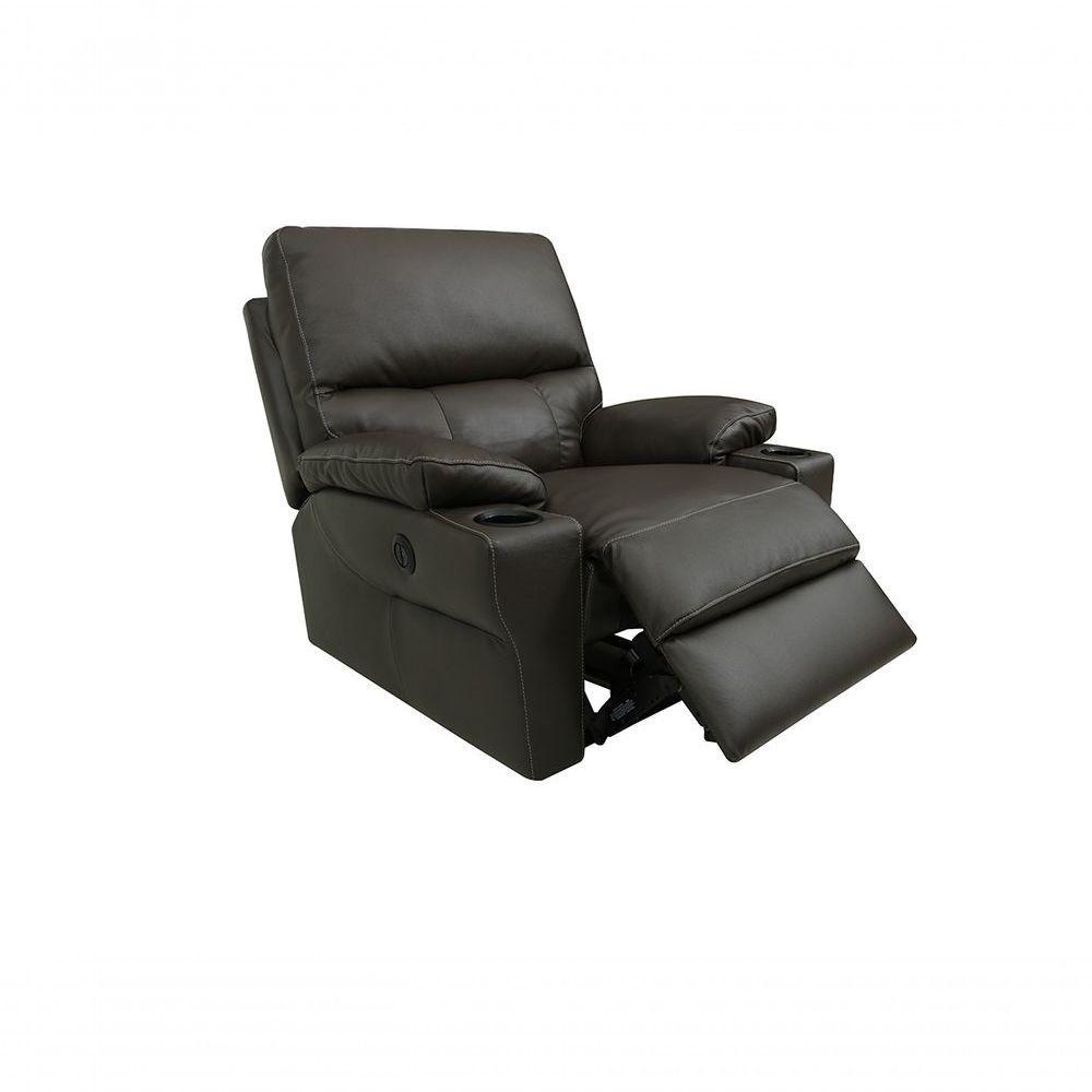 Poltrona Do Papai De Couro Zyon Elétrica Café - 3