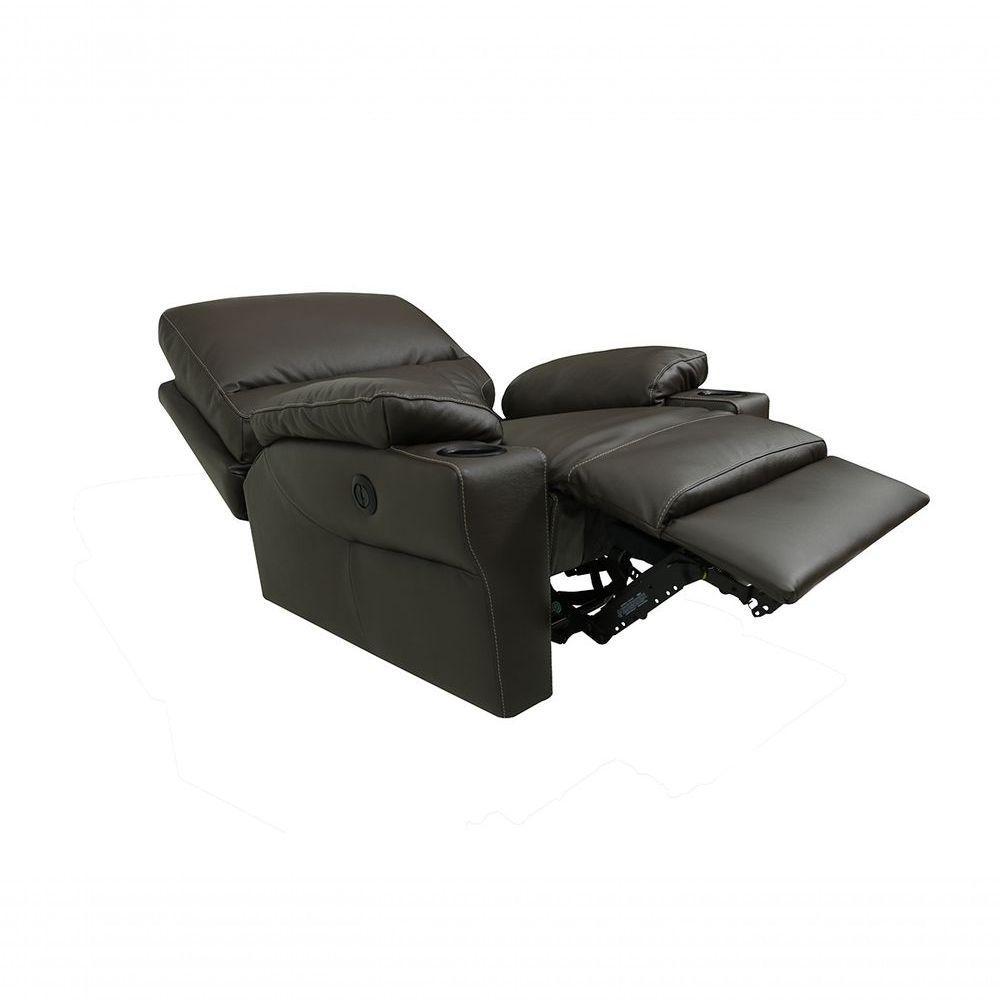 Poltrona Do Papai De Couro Zyon Elétrica Café - 5